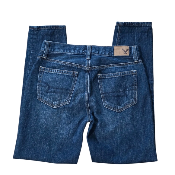 American Eagle Outfitters Women's High Rise Dark Blue Jeans - Picture 2 of 4